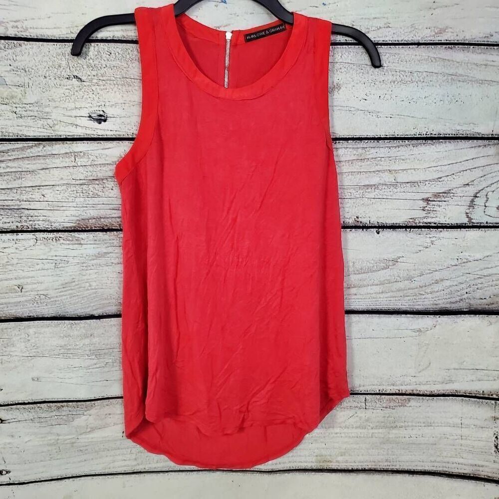 Harlowe & Graham Hot Pink Size XS Zip Back Halter Top